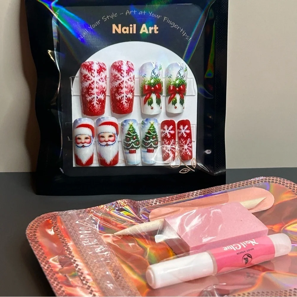 29 Piece Nail Art Set Christmas Winter Santa Theme